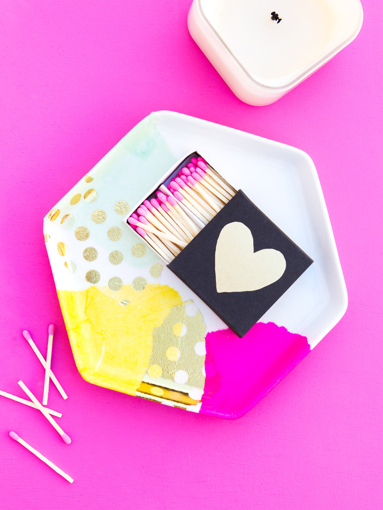 DIY Decoupage Tissue Paper Trinket Tray Sarah Hearts