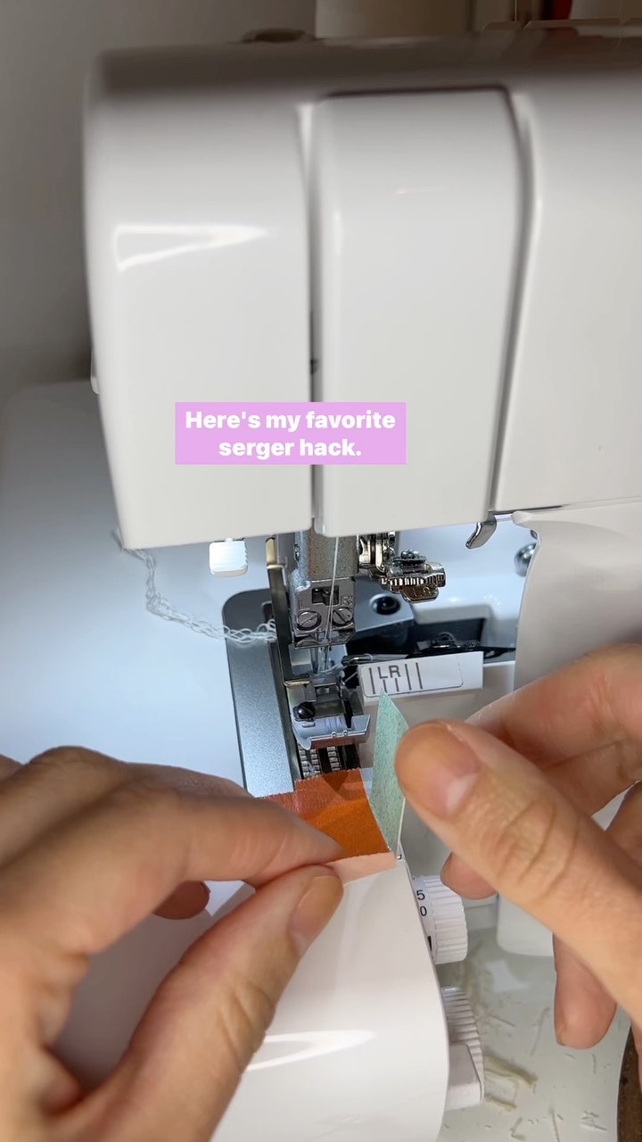 Did you know you can create a serger seam guide just using cardstock? #sarahheartssews #babylocksewing #babylockambassador