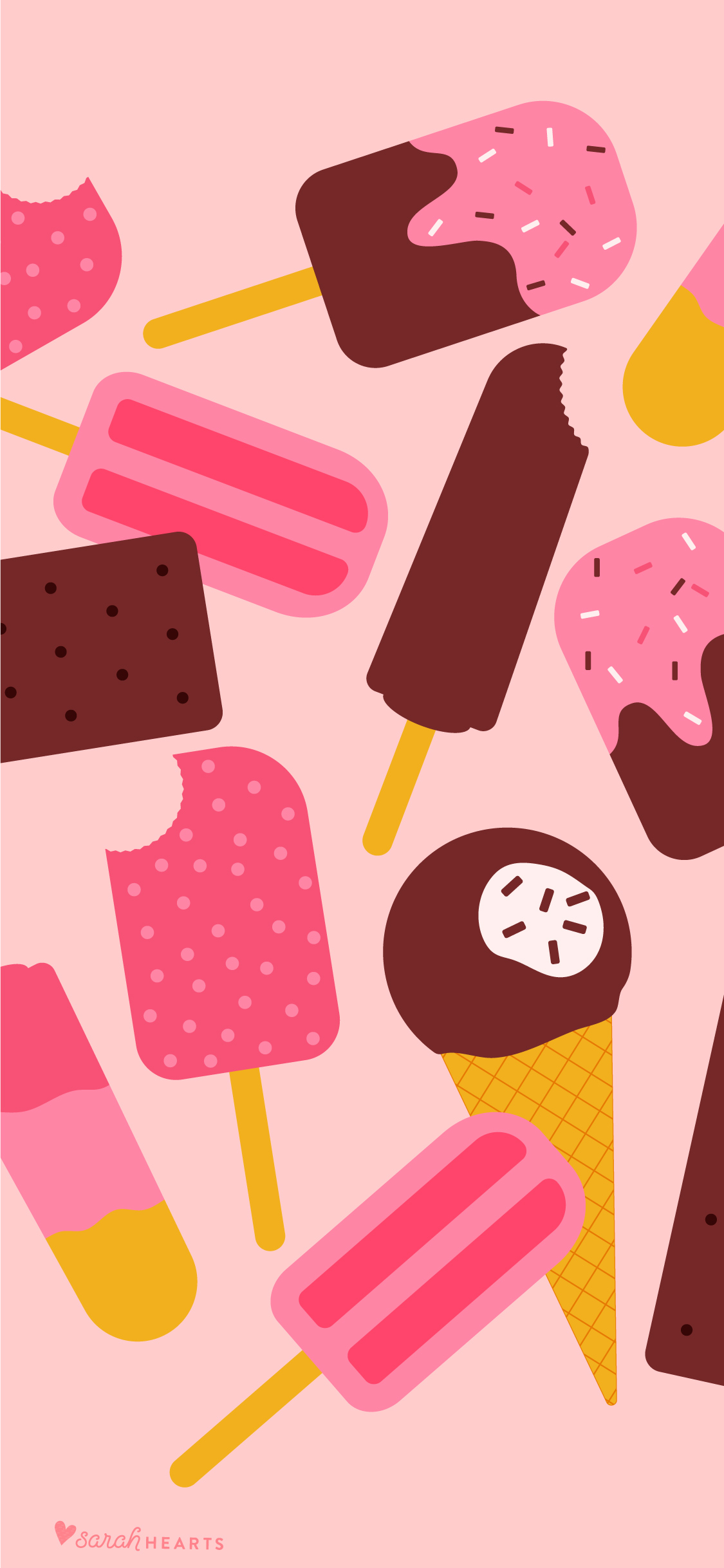 Cute pink and violet seamless pattern with ice cream lolly popsicle  lollipop stars and esckimoVector background for textile print child  cloth wallpaper wrapping Girly illustration 5991391 Vector Art at  Vecteezy