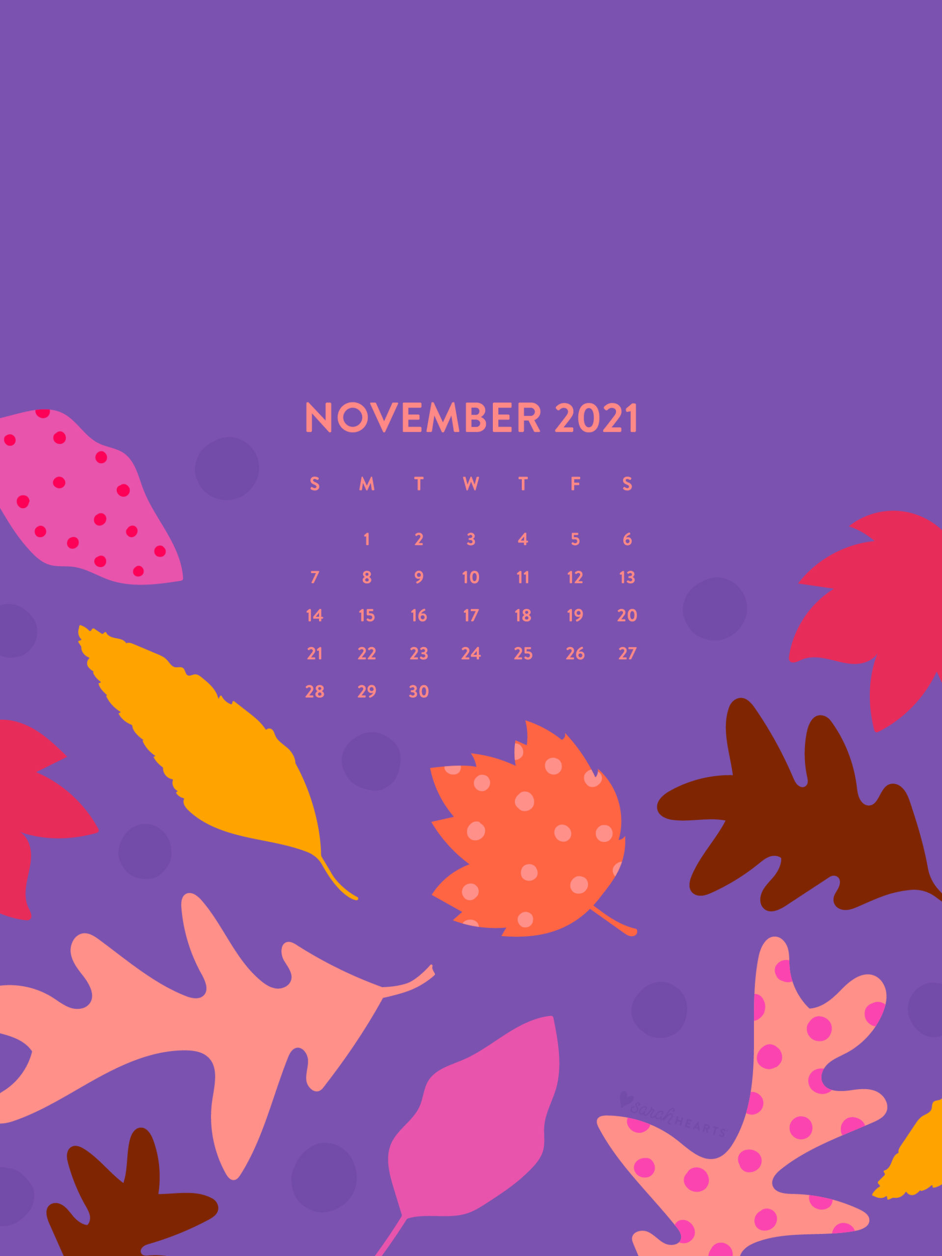 November digital wallpapers celebrate fall  ThinkMakeShare