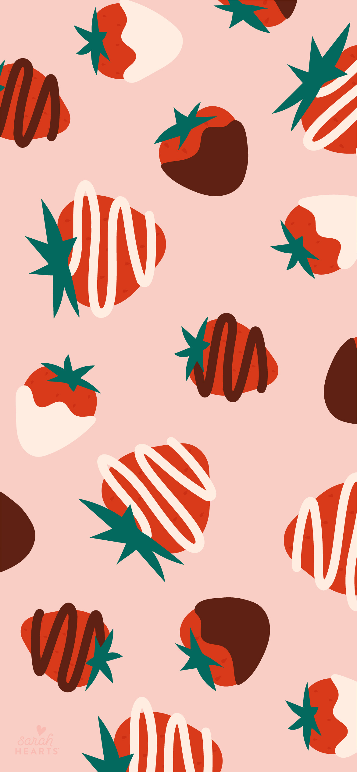 Dress up your smartphone with this cute strawberry wallpaper Also  available for desktop and iPad