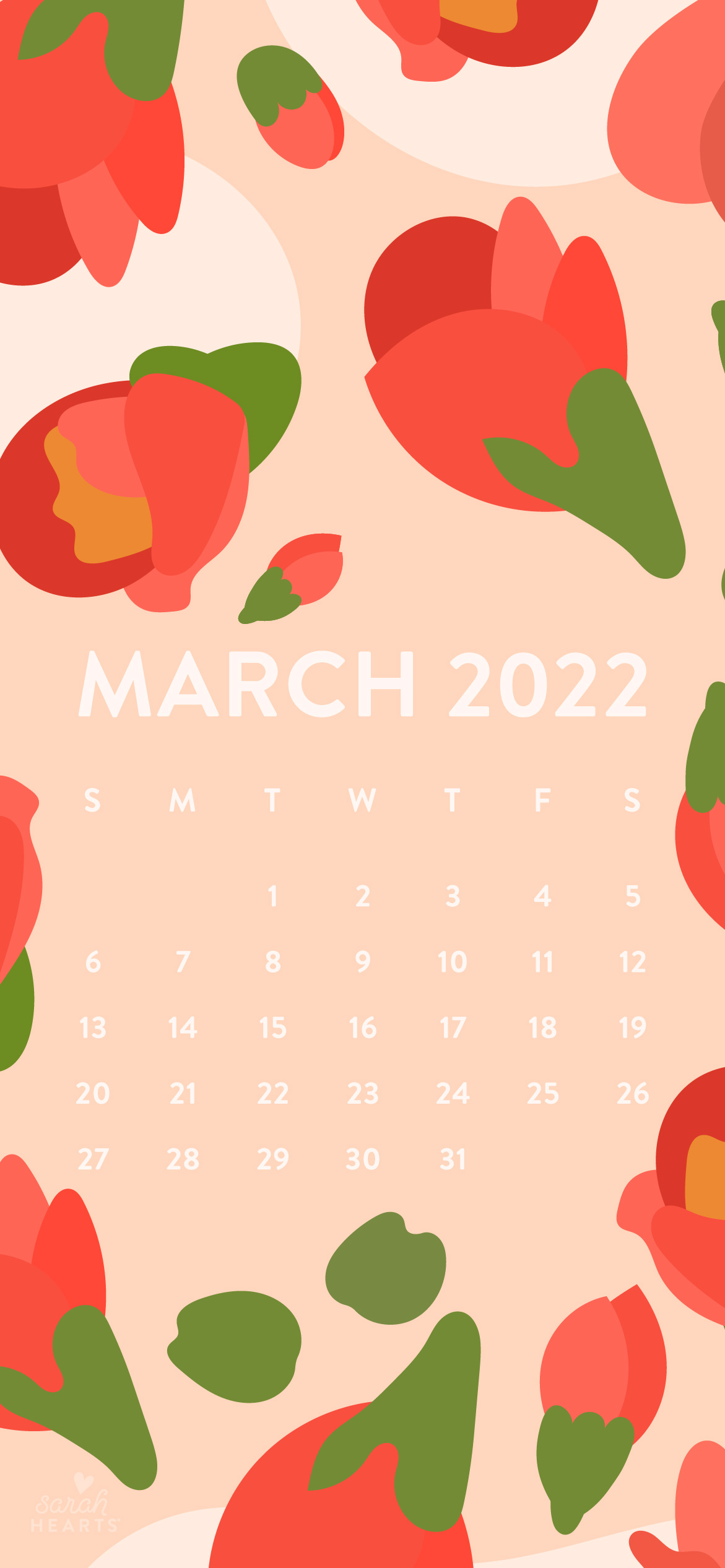 March 2022  Ladybug Desktop Calendar Free March Wallpaper