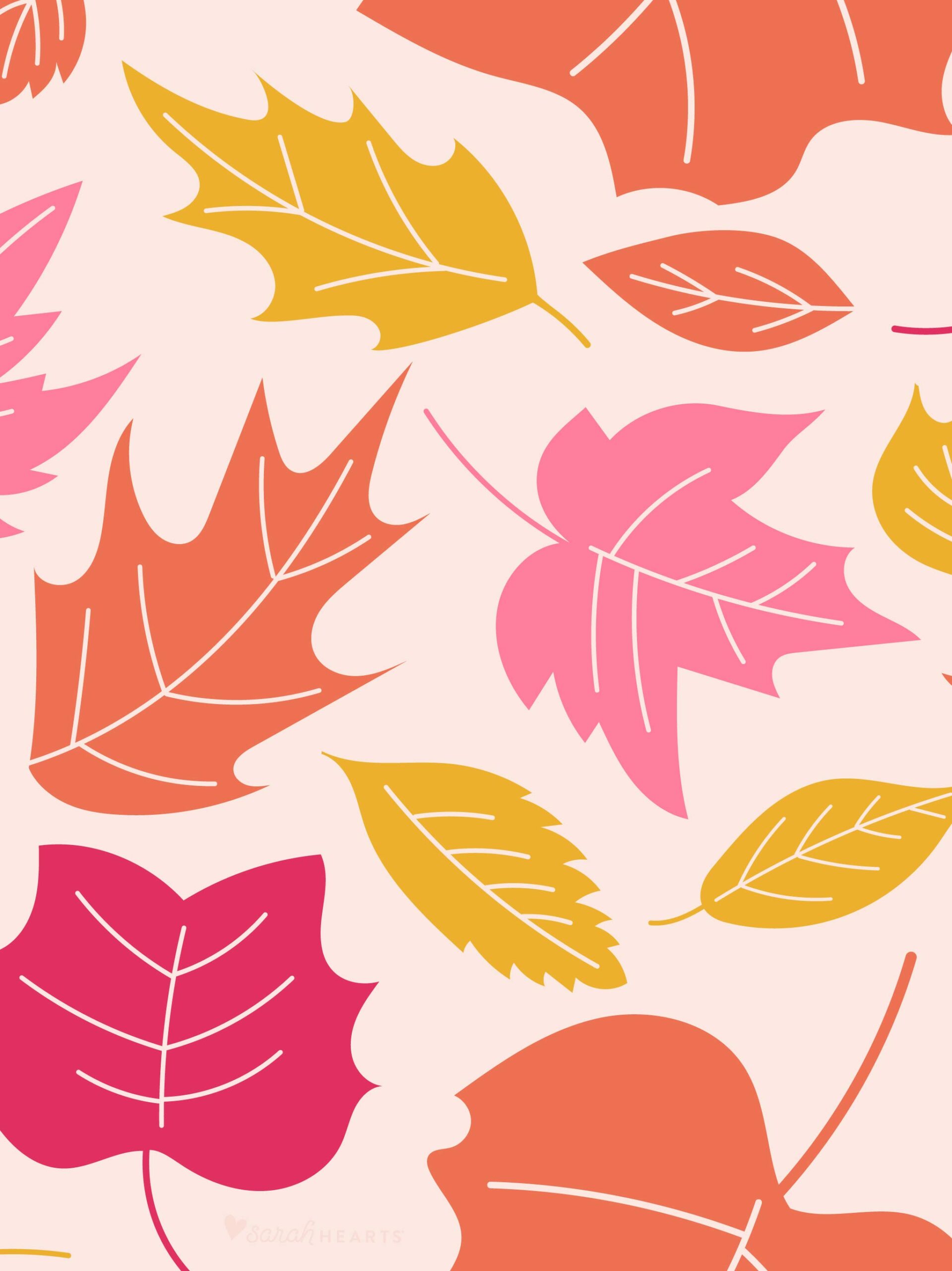 November 2022 Fall Leaves Calendar Wallpaper - Sarah Hearts