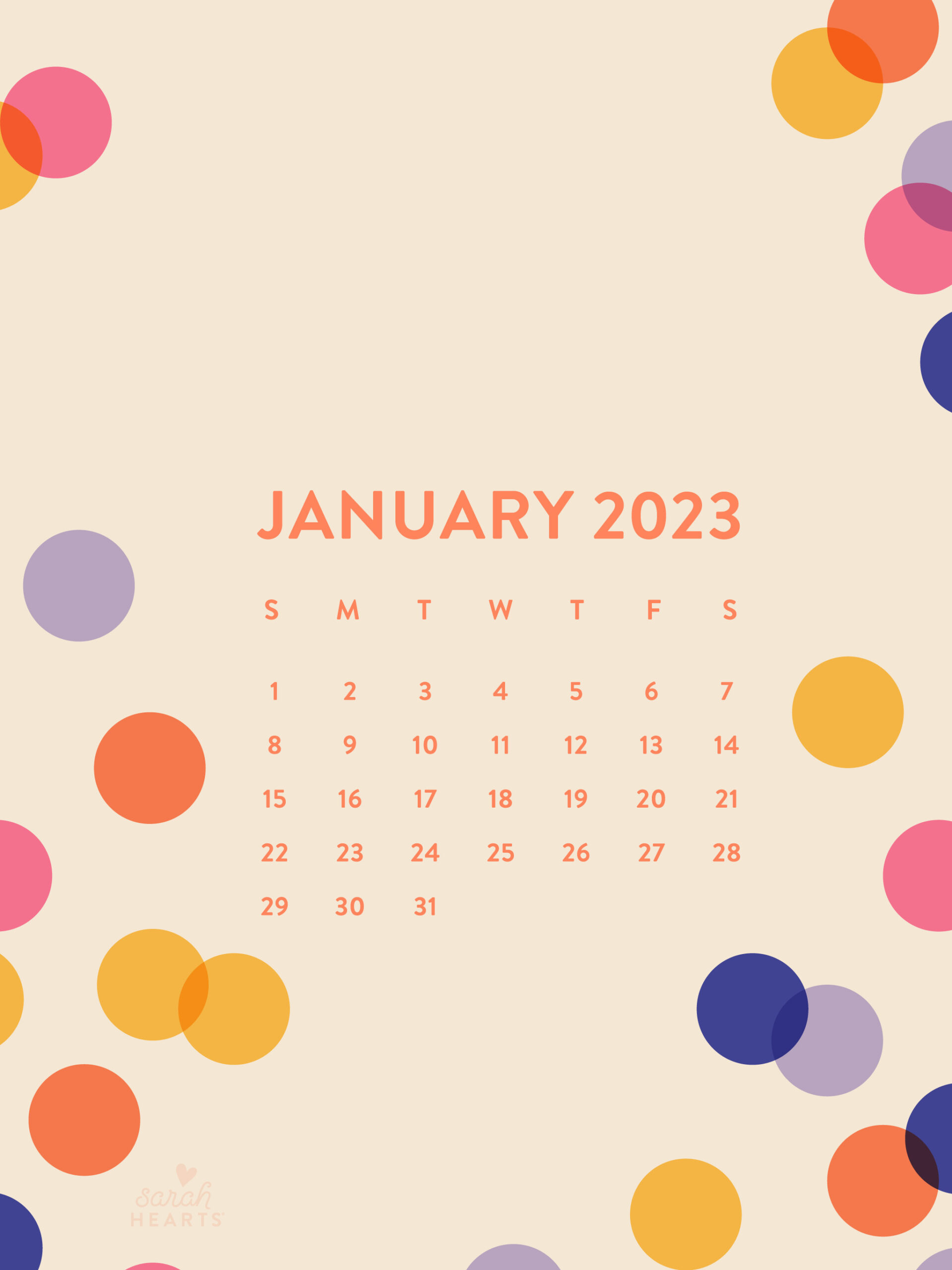 January 2023 Illustrated Desktop Wallpaper  Paper Raven Co