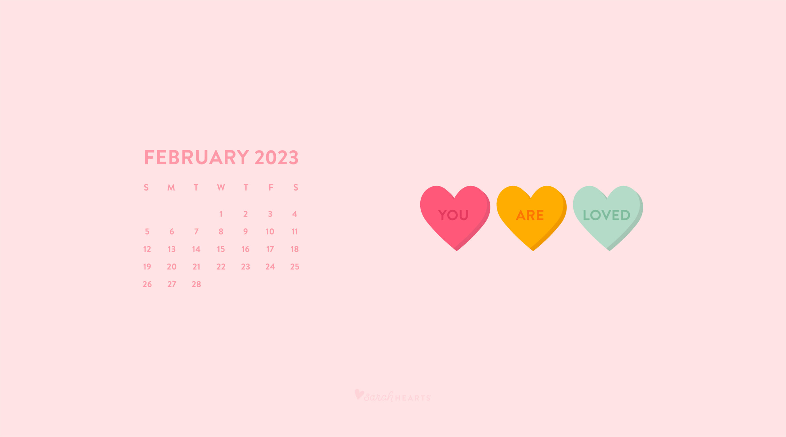 February 2023 Calendar Wallpaper  Wallpapers from TheHolidaySpot